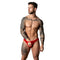 Ultimate Duo Crc Open Ring Thong Red L XL by Male Power model showcasing the seductive design and fit.