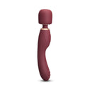Le Wand Flat Top Fusion G Double End Vibrator in a sleek burgundy design showcasing dual-ended functionality.