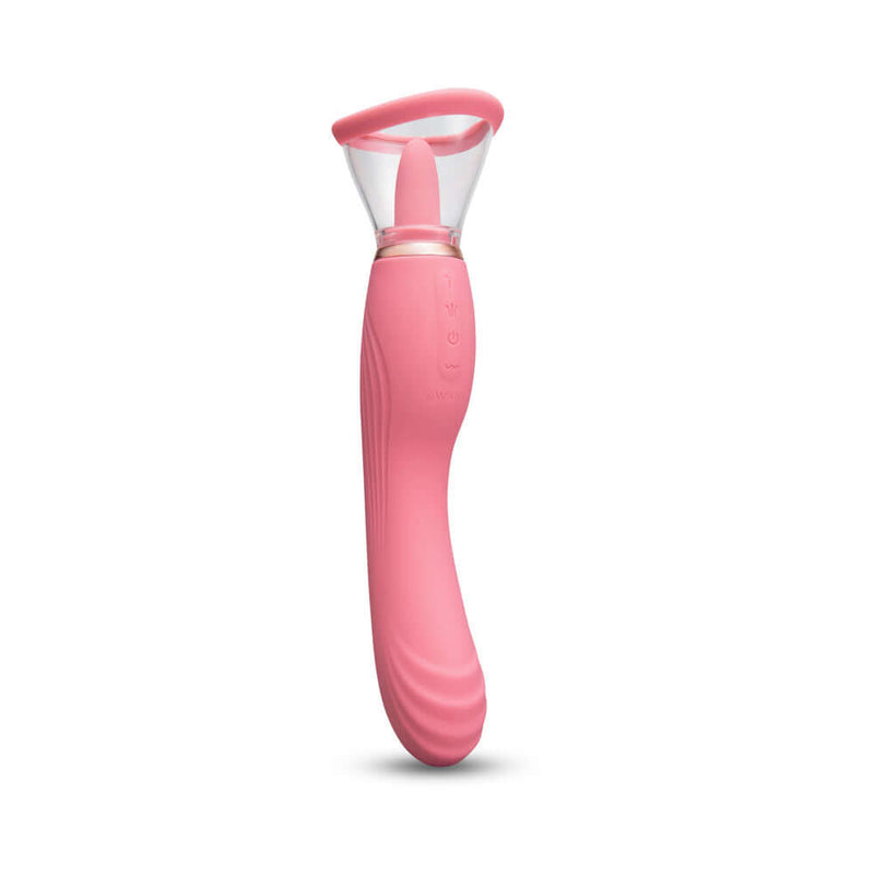 Le Wand Lick Double Ended Massager in pink, designed for versatile pleasure and luxury experience.