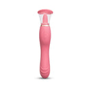 Le Wand Lick Double Ended Massager in pink, featuring a curved handle and sleek design for versatile pleasure.