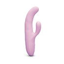 Le Wand Hither Rocking Rabbit Vibrator showcasing its ergonomic design for dual stimulation.