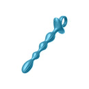 Luv Inc Gr41 Grooved Ring Luv Beads Metallic Blue with textured design for enhanced pleasure and comfort.