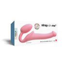 Strap-on-me Silicone Bendable Strapless Strap-on Pink Medium packaging showcasing its innovative design.