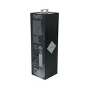 Shots Pumped Automatic Waterproof Penis Pump Gun Metal packaging with detailed features and design information.
