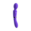 Luv Inc De39 Double-Ended Luv Wand Vibrator Dark Purple showcasing elegant design and dual motors.