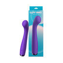 Luv Inc GS17 G-Spot Luv Vibe Dark Purple shown alongside its packaging for G-spot stimulation.