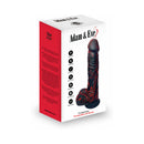 Adam & Eve The Bedrocker Thrusting Dildo packaging showcasing features and design.