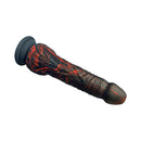 Adam & Eve The Bedrocker Thrusting Dildo showcasing its realistic silicone shaft and vibrant design.