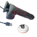 Adam & Eve The Bedrocker Thrusting Dildo featuring realistic design, USB charging, and remote control for enhanced stimulation.