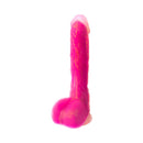 Adam & Eve The Squiggler Dual Density Gyrating Dildo in vibrant pink silicone, designed for pleasurable sensations.