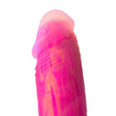 Adam & Eve The Squiggler Dual Density Gyrating Dildo with a smooth pink design and tapered tip.