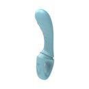 Adam & Eve Couples Butterfly Play Set Rabbit Vibrator in light blue featuring a curved design for G-spot stimulation.