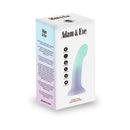 Adam & Eve Ombre Curve Liquid Silicone Dildo packaging showcasing its elegant design and features.