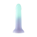 Adam & Eve Ombre Curve Liquid Silicone Dildo with soft ombré colors and a sensually curved design.
