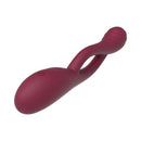 Adam & Eve Infinity Bendable Silicone Vibrator in burgundy, showcasing its flexible design for customizable stimulation.