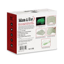 Adam & Eve Glow-in-the-dark Peek-a-booty Masturbator product packaging with features and instructions.