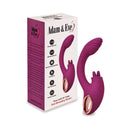 Adam & Eve Rose Gold Clit Tickler Dual Stimulating Vibrator packaging and product design showcasing dual stimulation features.
