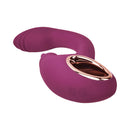 Adam & Eve Rose Gold Clit Tickler Dual Stimulating Vibrator in purple with textured design and dual motors.