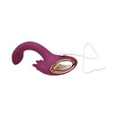 Adam & Eve Rose Gold Clit Tickler Dual Stimulating Vibrator in purple, featuring dual ears for stimulation.