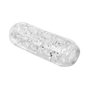 Adam & Eve Adam's Crystal Trio Stroker Set clear textured stroker toy for varied sensations and experiences.