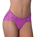 Magic Silk Butterfly Fantasies Boy Short Neon Purple L/XL with lace and butterfly details.