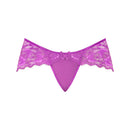 Magic Silk Butterfly Fantasies Boy Short Neon Purple L/XL with lace and butterfly motif.
