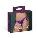 Magic Silk Glimmer Low Rise Tie Side Panty Purple Disco packaging featuring a vibrant purple design.