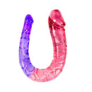 Adam & Eve Sunset Dreams Double Dong designed for couples with flexible shafts and realistic phallic heads.