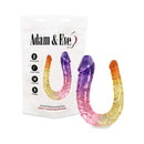 Adam & Eve Sunrise Dreams Double Dong with warm ombré colors, designed for partner play or solo sessions.