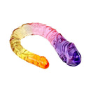 Adam & Eve Sunrise Dreams Double Dong featuring a vibrant ombré design with dual realistic heads.