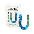 Adam & Eve Sensual Seaside Dreams Double Dong in blue and green hues for shared play, featuring dual-ended design.
