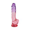 Adam & Eve Sunset Dreams Realistic Dildo 8.5 Inch in bold ombré design with a deep purple tip and hot pink base