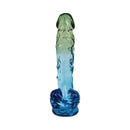 Adam & Eve Seaside Dreams 8.5 Inch Realistic Dildo with ocean-inspired green and blue ombré finish.