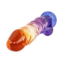 Adam & Eve Sunrise Dreams Realistic Dildo 9.5 Inch with vibrant ombré colors, featuring lifelike details for enhanced pleasure.