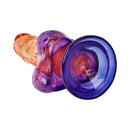 Adam & Eve Sunrise Dreams Realistic Dildo 9.5 Inch with colorful ombré finish, showcasing vibrant orange, pink, and purple.