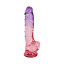 Adam & Eve Sunset Dreams Realistic Dildo 9.5 Inch with lifelike shape and ombré finish from purple to pink.