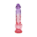 Adam & Eve Sunset Dreams Realistic Dildo 9.5 Inch in ombré purple to pink finish, lifelike texture and design.