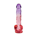 Adam & Eve Sunset Dreams Realistic Dildo 9.5 Inch in ombré purple to pink design.
