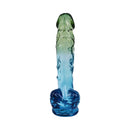 Adam & Eve Seaside Dreams 9.5 Inch Realistic Dildo in ocean-inspired blue and green color.