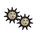 Pastease Sunburst Sun & Moon Gold Glitter Nipple Pasties featuring a smiling sun face and crescent moon.