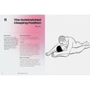 Kama Sutra Nights 64 Classic Sexual Positions Book illustration of The Outstretched Clasping Position with guidance.