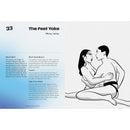 Kama Sutra Nights 64 Classic Sexual Positions Book illustration of The Feet Yoke position for couples.