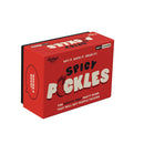 Spicy Pickles The adults-only Party Game box packaging with red design and game details.