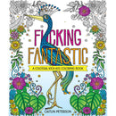 F*cking Fantastic A Colossal Kick-ass Coloring Book cover featuring colorful illustrations and floral designs.