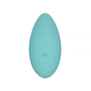 Spectrum Essentials Silicone Compact External Vibrator Blue, ergonomic design for targeted stimulation.