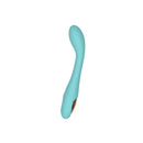 Spectrum Essentials Silicone G-spot Vibrator Blue in a sleek, curved design, perfect for targeted stimulation.