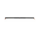 Coquette Pleasure Spreader Bar Black resting on a white background, featuring a soft velvet finish and metal accents.