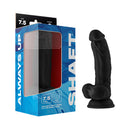 Shaft Model C 7.5 Inch Dong With Balls Black in packaging, showcasing realistic design and flexibility.