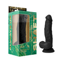 Shaft Vibrating Model N 8.5 inches Dildo Black in packaging displaying realistic design and vibrant colors.