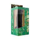 Shaft Vibrating Dildo Model N 9.5 inch Black in packaging showcasing its design and features.